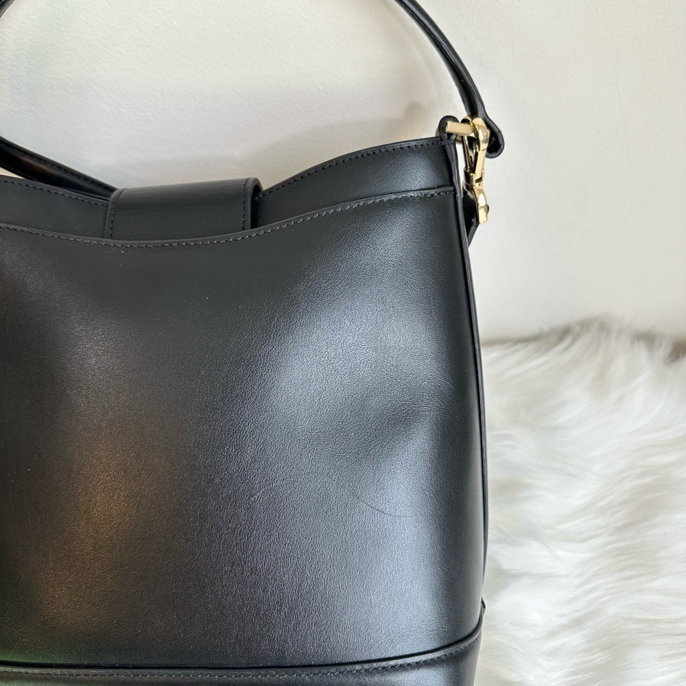 Kate Spade Black Leather Reegan Bucket Bag **EUC** - Picture 11 of 15